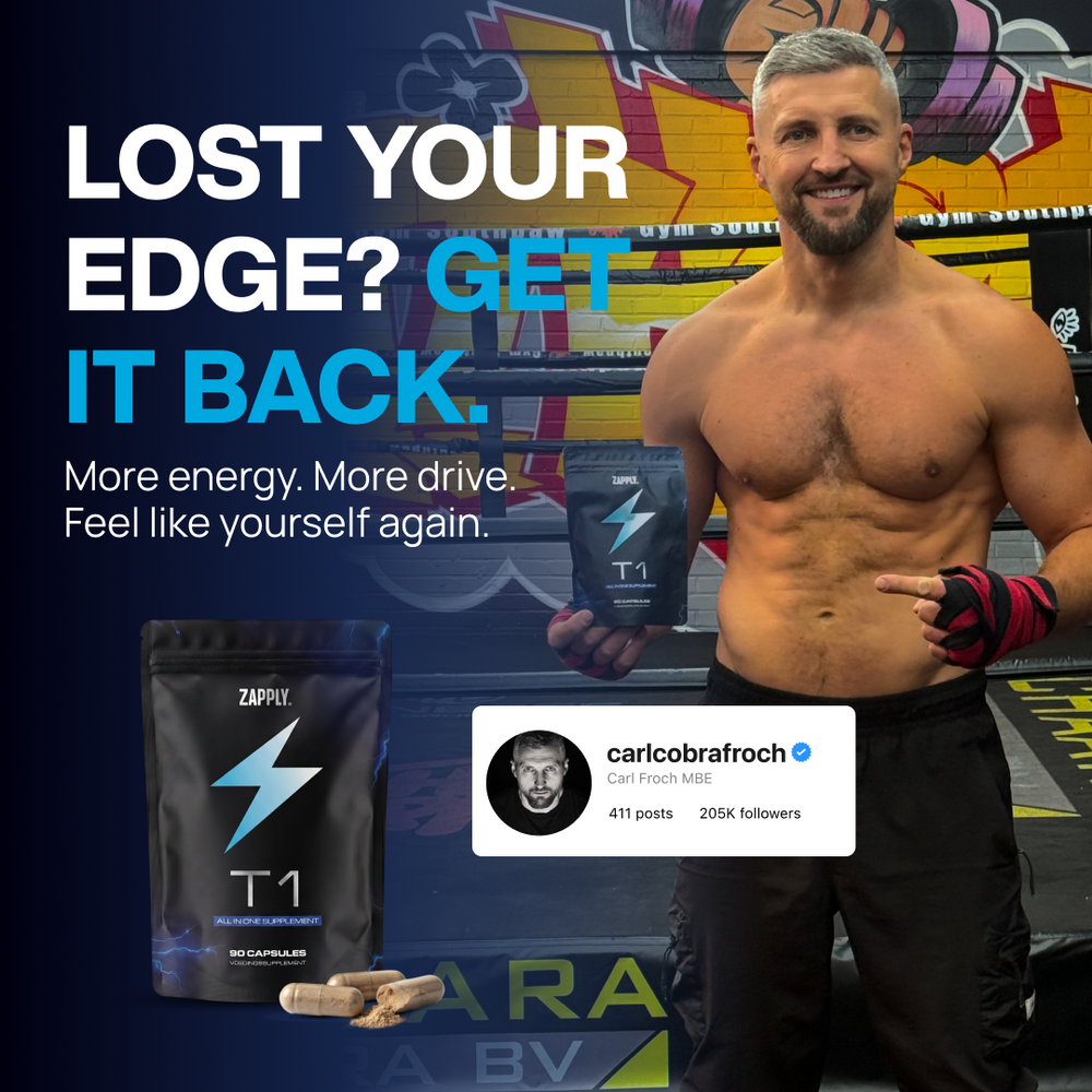 Zapply T1 | All-In-One Formula for Testosterone & Energy.