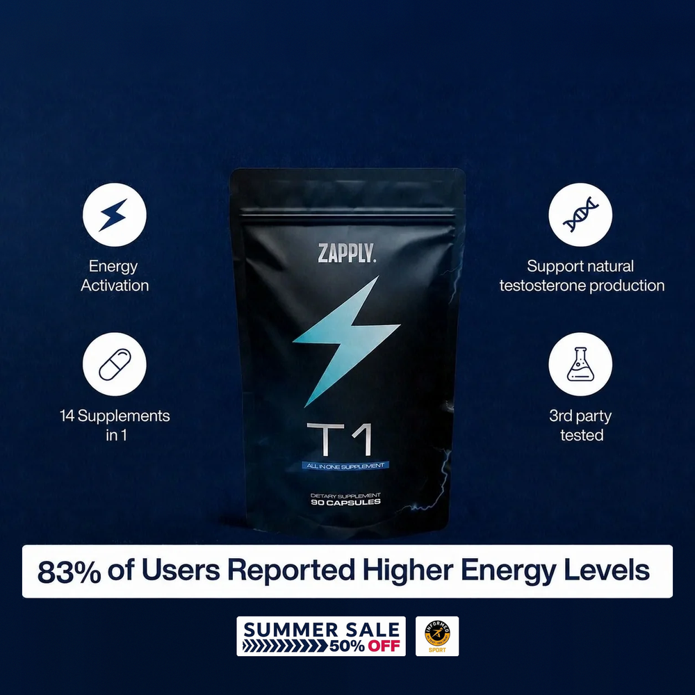 Zapply T1 | All-In-One Formula for Testosterone & Energy.